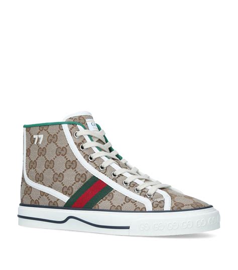 gucci high tops beige|gucci signature high top sneaker.